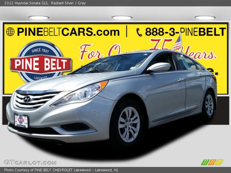 Radiant Silver / Gray 2012 Hyundai Sonata GLS