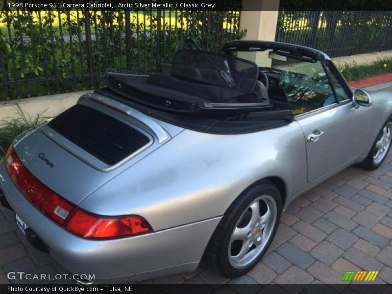 Arctic Silver Metallic / Classic Grey 1998 Porsche 911 Carrera Cabriolet