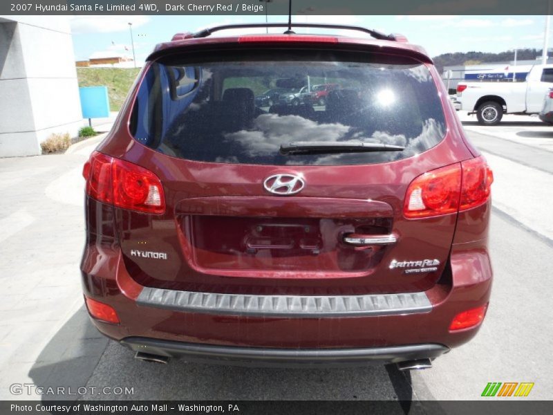 Dark Cherry Red / Beige 2007 Hyundai Santa Fe Limited 4WD