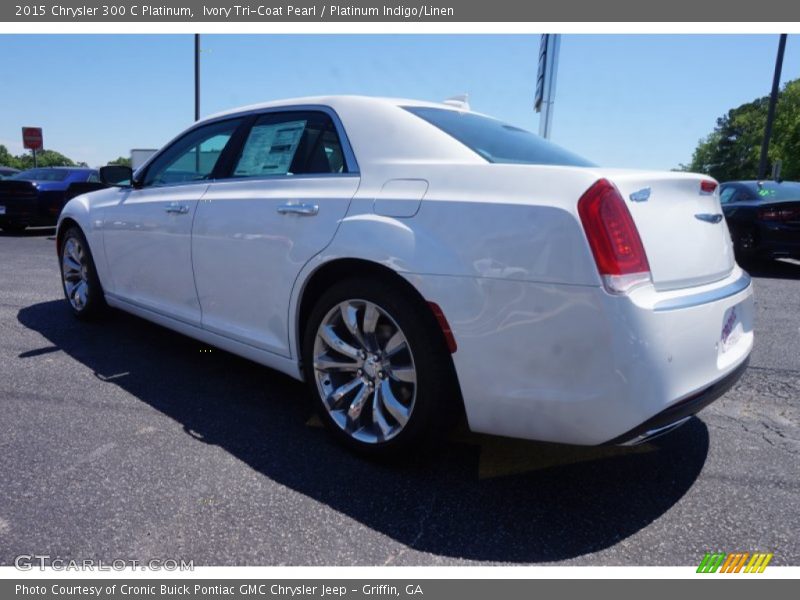 Ivory Tri-Coat Pearl / Platinum Indigo/Linen 2015 Chrysler 300 C Platinum
