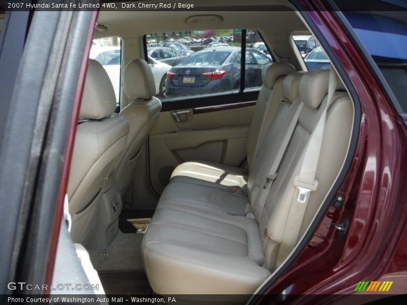 Dark Cherry Red / Beige 2007 Hyundai Santa Fe Limited 4WD
