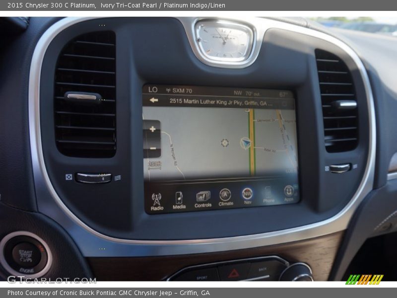 Ivory Tri-Coat Pearl / Platinum Indigo/Linen 2015 Chrysler 300 C Platinum