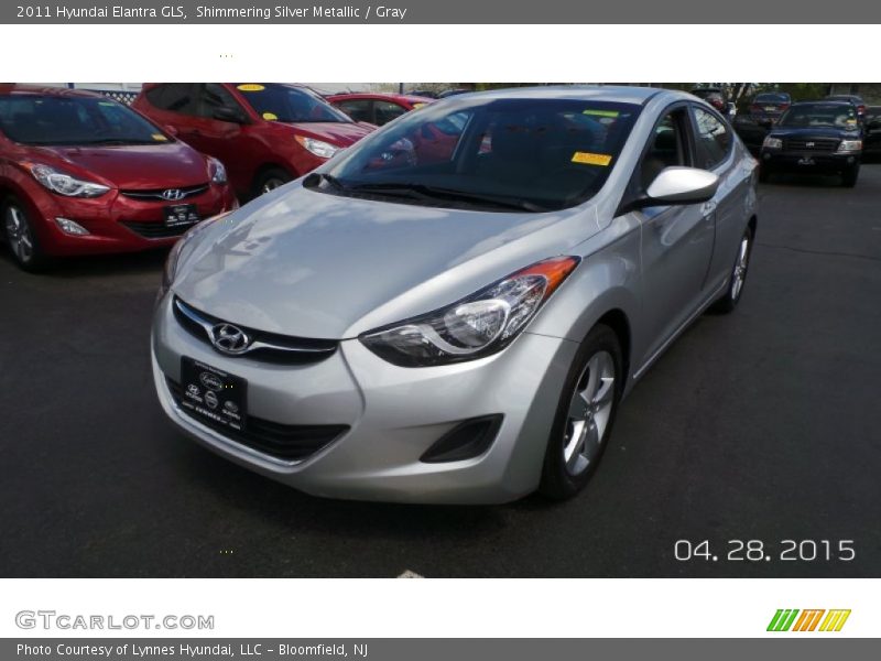 Shimmering Silver Metallic / Gray 2011 Hyundai Elantra GLS