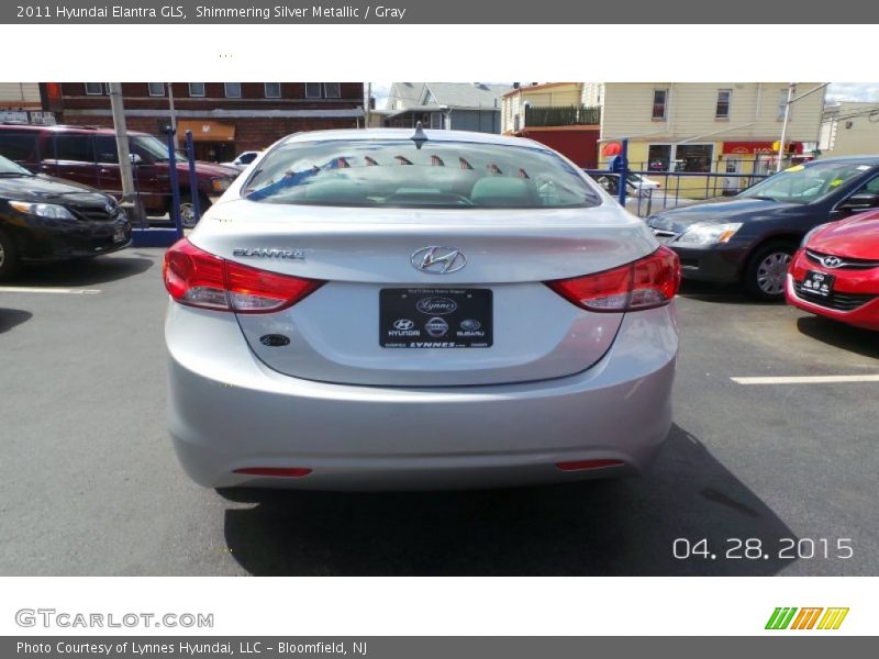 Shimmering Silver Metallic / Gray 2011 Hyundai Elantra GLS