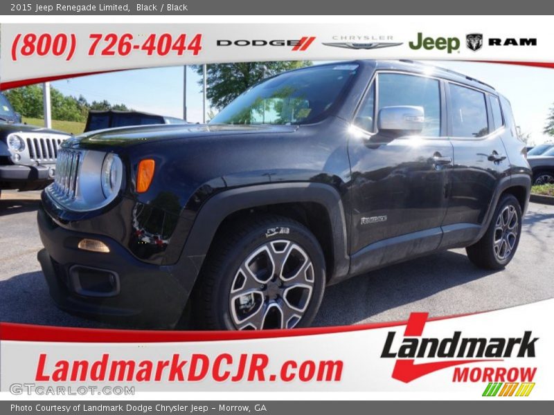 Black / Black 2015 Jeep Renegade Limited