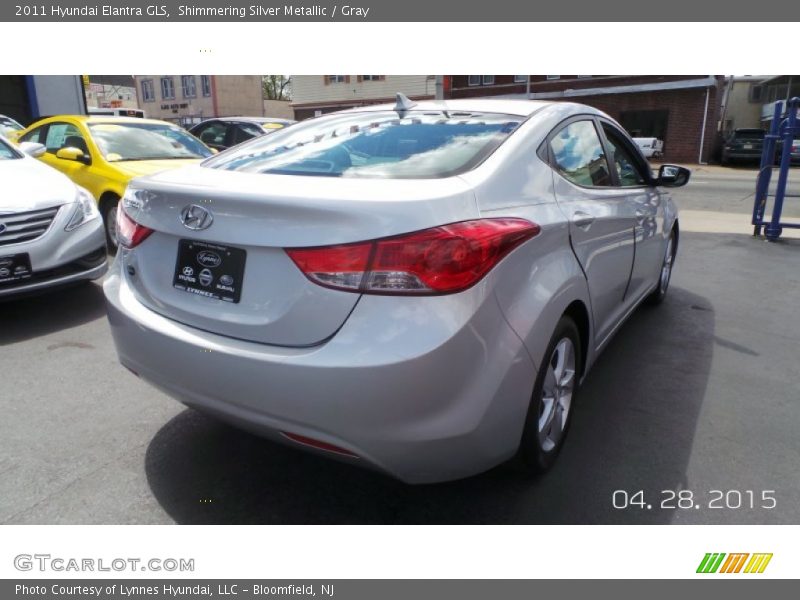 Shimmering Silver Metallic / Gray 2011 Hyundai Elantra GLS