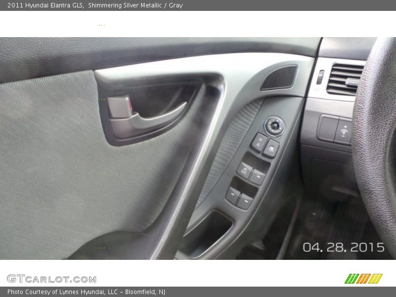 Shimmering Silver Metallic / Gray 2011 Hyundai Elantra GLS