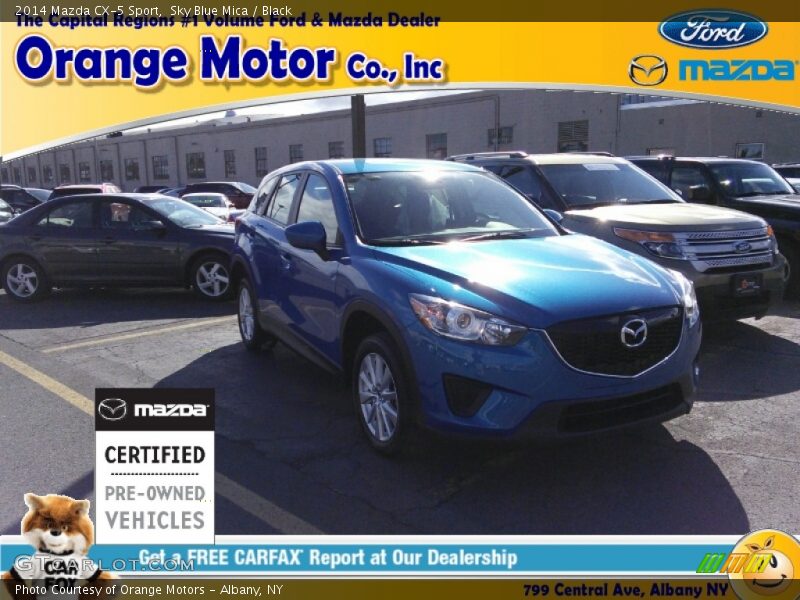 Sky Blue Mica / Black 2014 Mazda CX-5 Sport