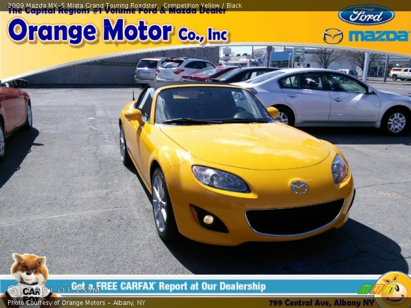 Competition Yellow / Black 2009 Mazda MX-5 Miata Grand Touring Roadster