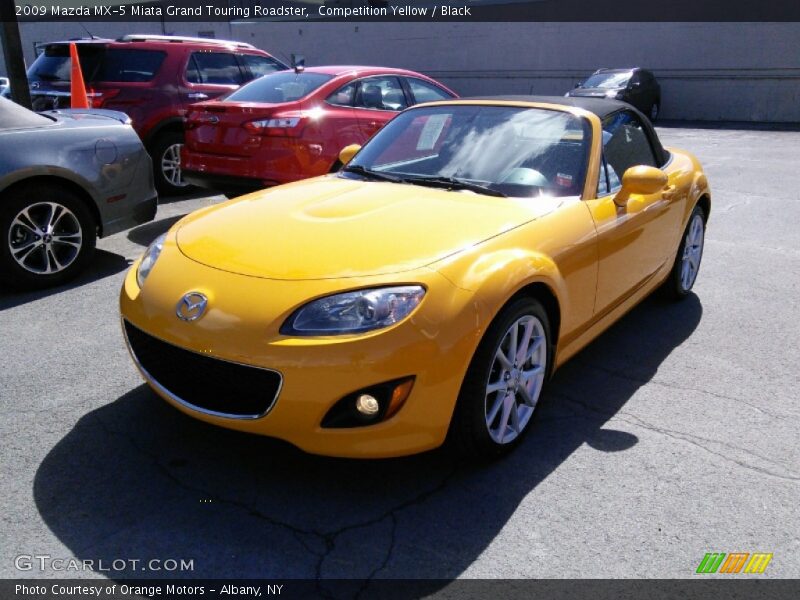 Competition Yellow / Black 2009 Mazda MX-5 Miata Grand Touring Roadster