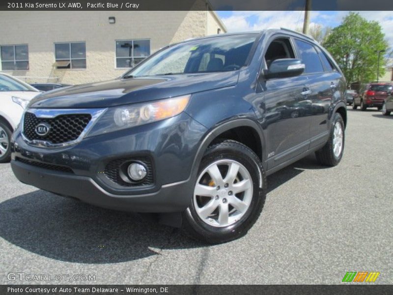 Pacific Blue / Gray 2011 Kia Sorento LX AWD