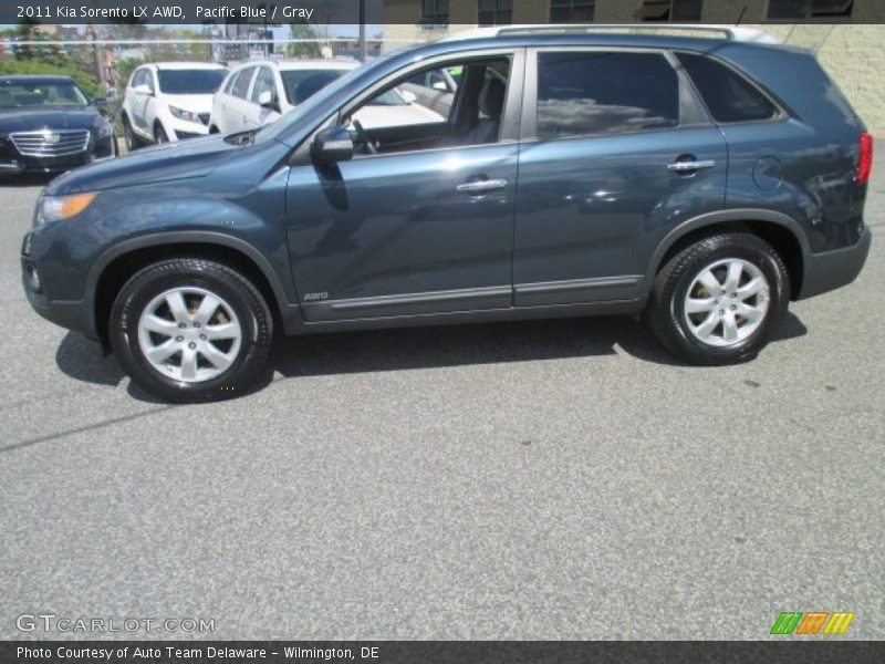 Pacific Blue / Gray 2011 Kia Sorento LX AWD
