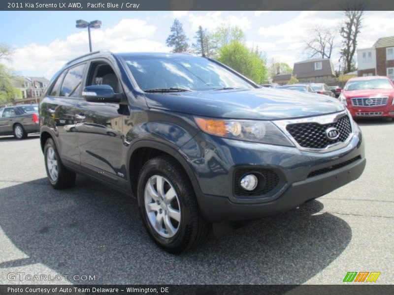 Pacific Blue / Gray 2011 Kia Sorento LX AWD