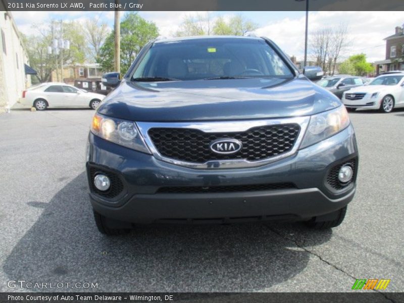 Pacific Blue / Gray 2011 Kia Sorento LX AWD
