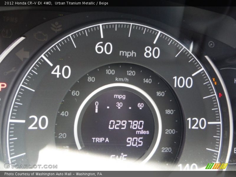 Urban Titanium Metallic / Beige 2012 Honda CR-V EX 4WD