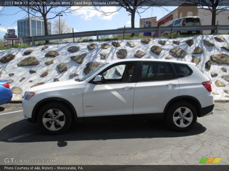 Alpine White / Sand Beige Nevada Leather 2011 BMW X3 xDrive 28i