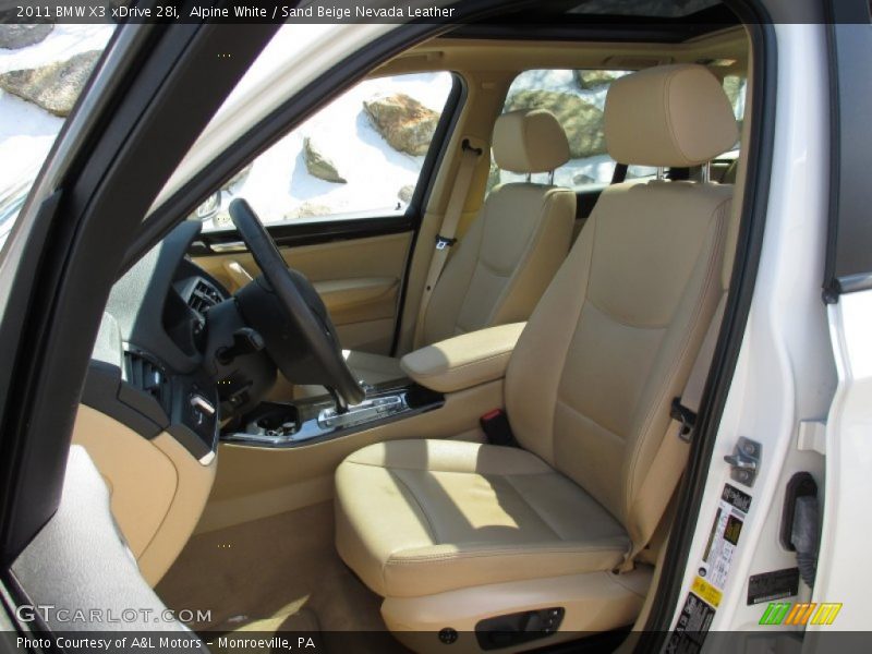 Alpine White / Sand Beige Nevada Leather 2011 BMW X3 xDrive 28i