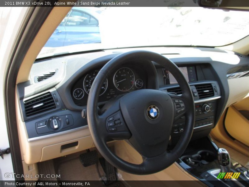 Alpine White / Sand Beige Nevada Leather 2011 BMW X3 xDrive 28i