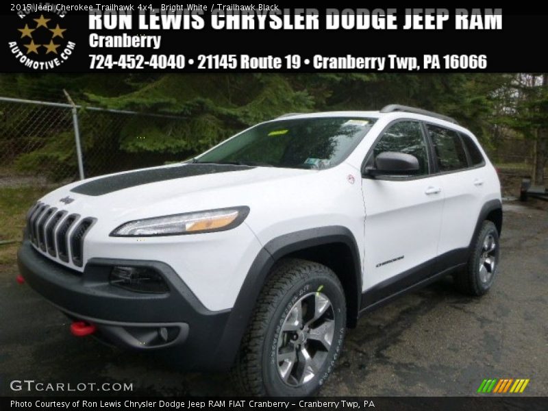 Bright White / Trailhawk Black 2015 Jeep Cherokee Trailhawk 4x4