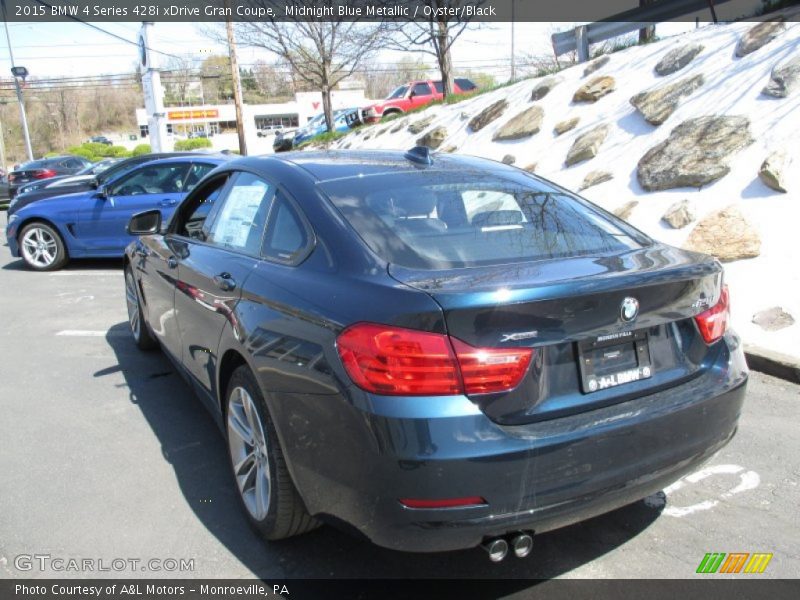 Midnight Blue Metallic / Oyster/Black 2015 BMW 4 Series 428i xDrive Gran Coupe