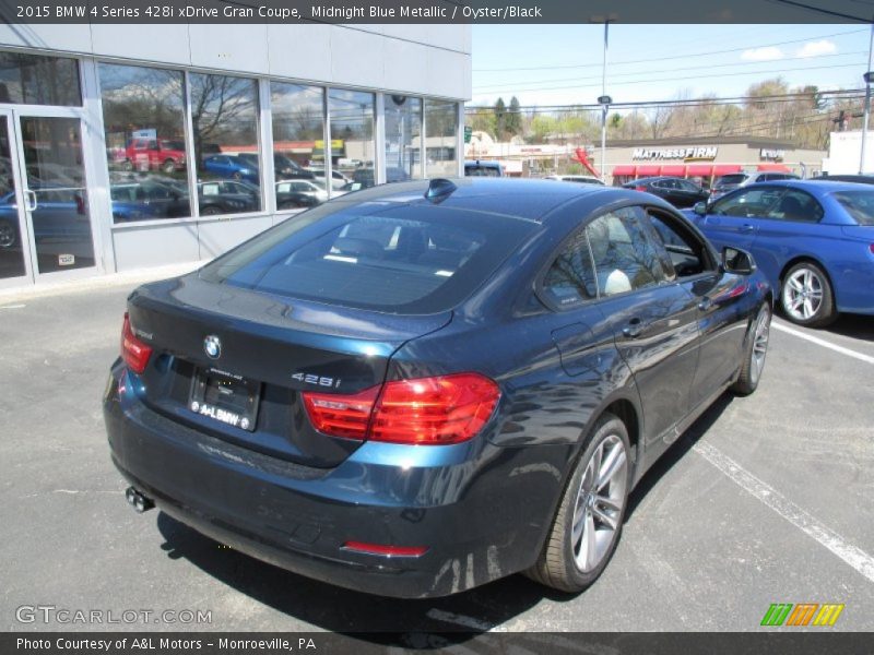 Midnight Blue Metallic / Oyster/Black 2015 BMW 4 Series 428i xDrive Gran Coupe