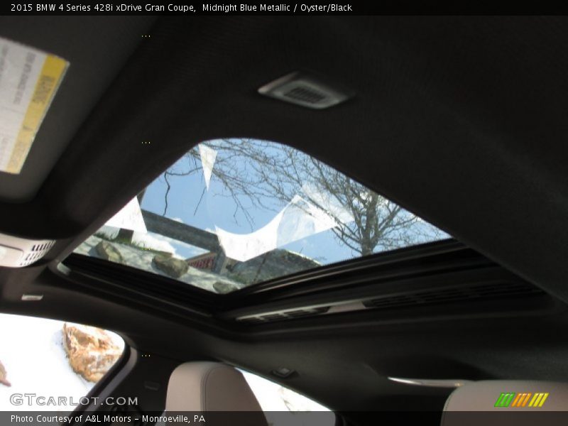 Midnight Blue Metallic / Oyster/Black 2015 BMW 4 Series 428i xDrive Gran Coupe