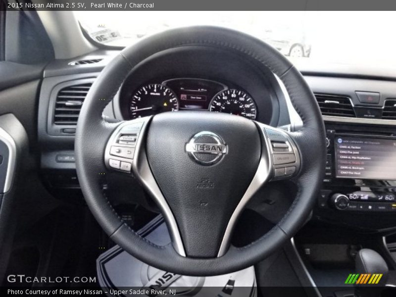 Pearl White / Charcoal 2015 Nissan Altima 2.5 SV