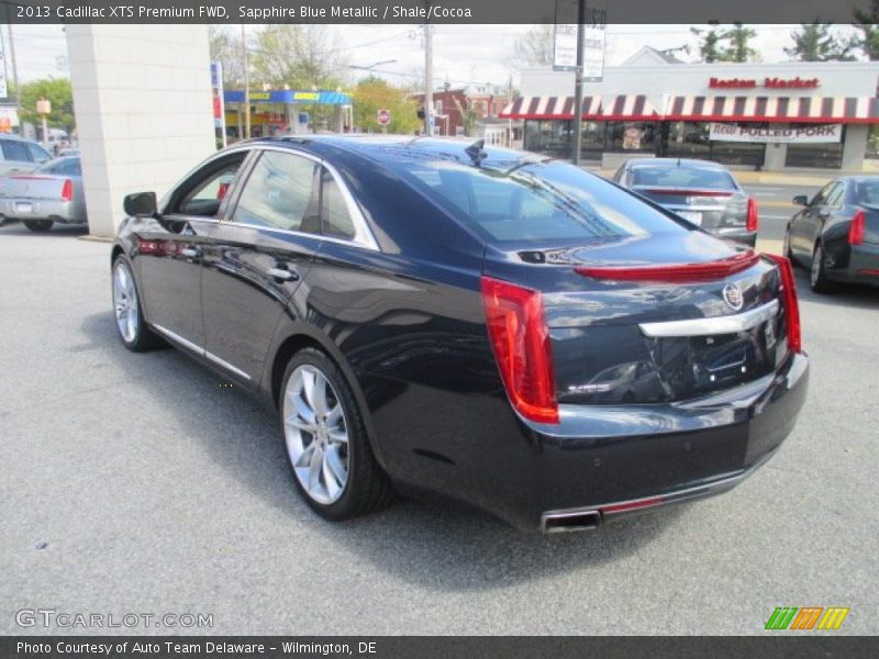 Sapphire Blue Metallic / Shale/Cocoa 2013 Cadillac XTS Premium FWD