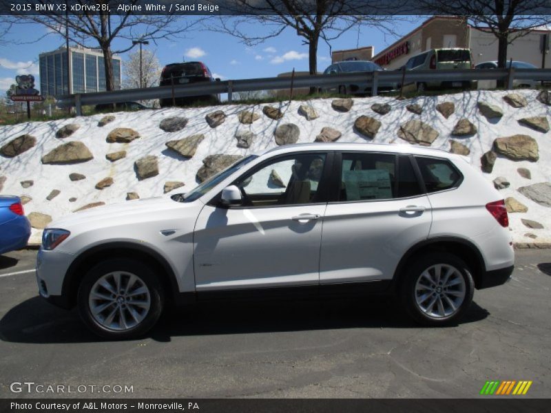 Alpine White / Sand Beige 2015 BMW X3 xDrive28i