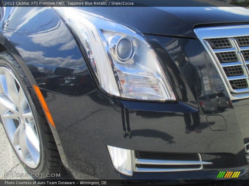 Sapphire Blue Metallic / Shale/Cocoa 2013 Cadillac XTS Premium FWD
