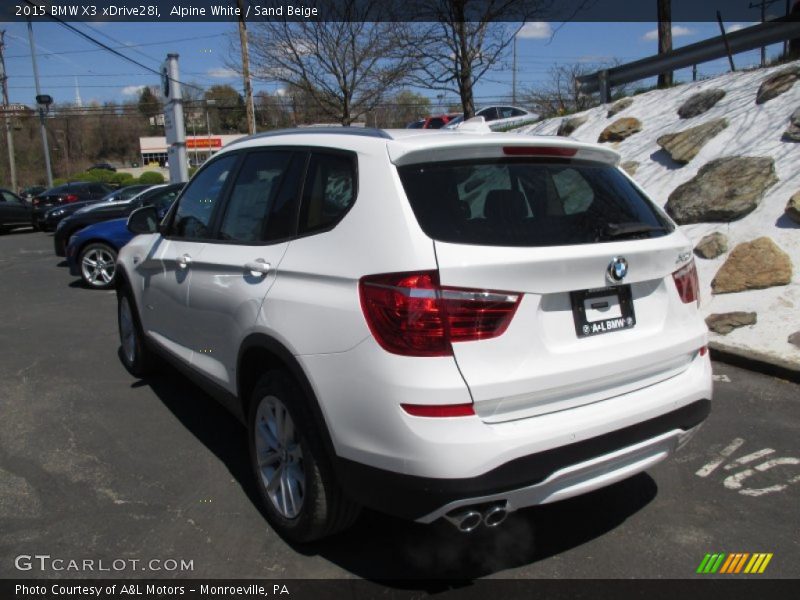 Alpine White / Sand Beige 2015 BMW X3 xDrive28i