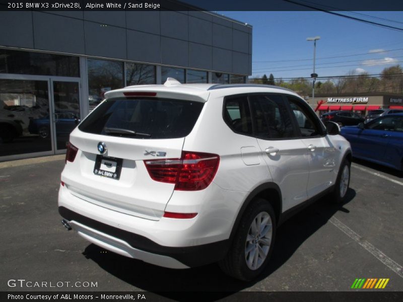 Alpine White / Sand Beige 2015 BMW X3 xDrive28i
