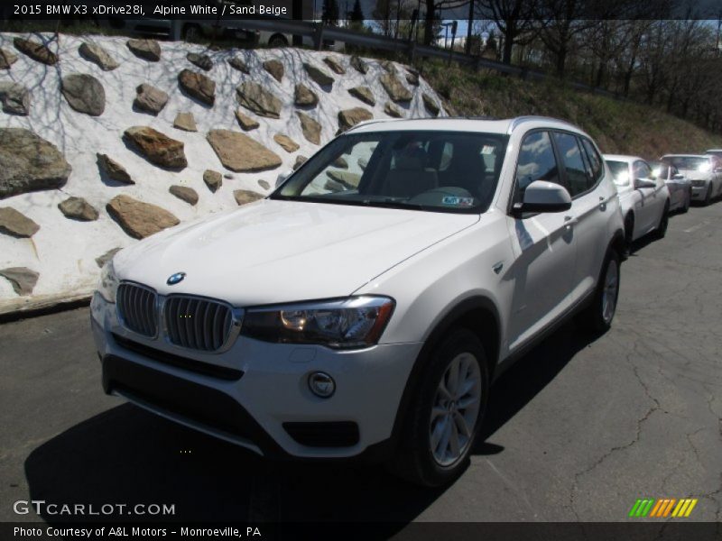 Alpine White / Sand Beige 2015 BMW X3 xDrive28i
