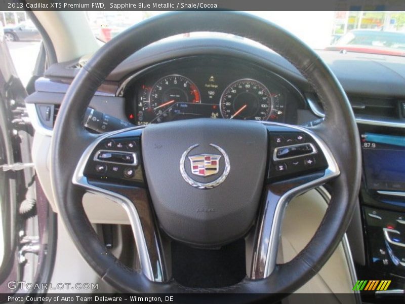 Sapphire Blue Metallic / Shale/Cocoa 2013 Cadillac XTS Premium FWD