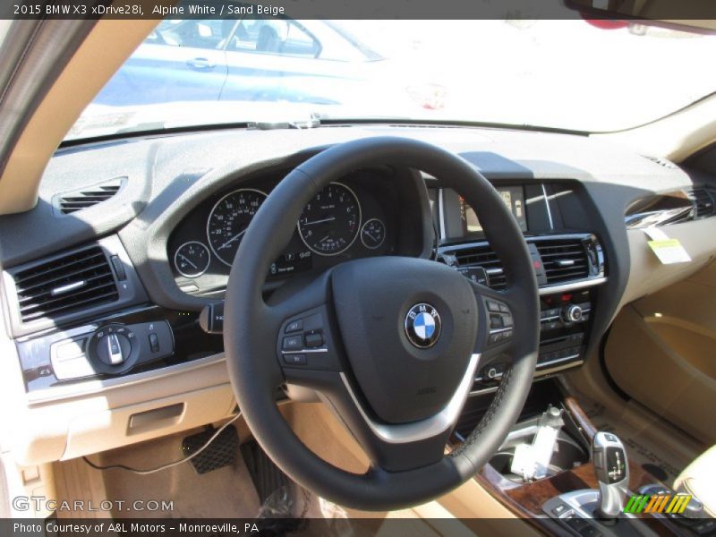 Alpine White / Sand Beige 2015 BMW X3 xDrive28i