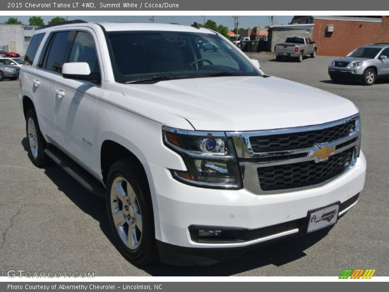 Summit White / Cocoa/Dune 2015 Chevrolet Tahoe LT 4WD