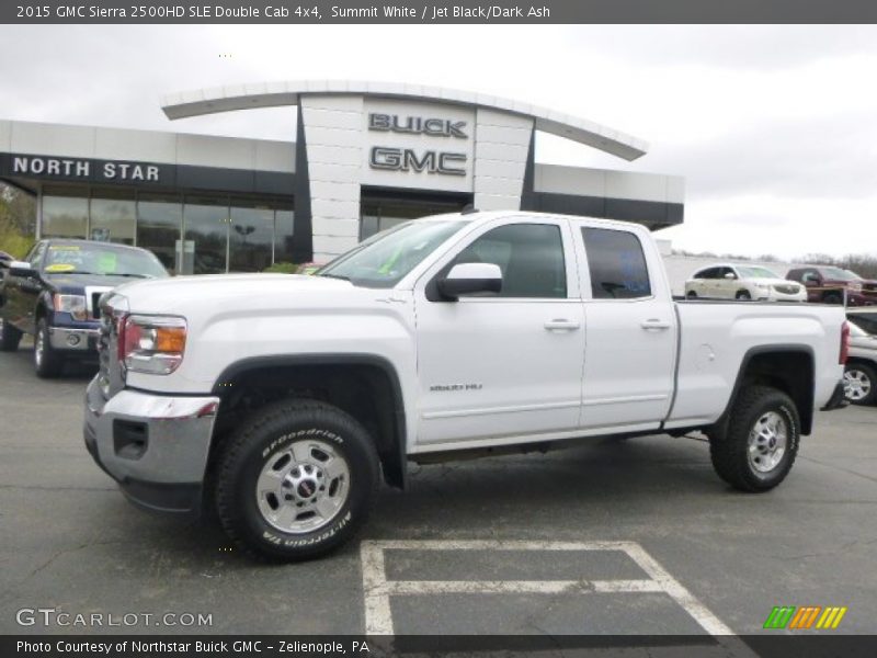 Summit White / Jet Black/Dark Ash 2015 GMC Sierra 2500HD SLE Double Cab 4x4