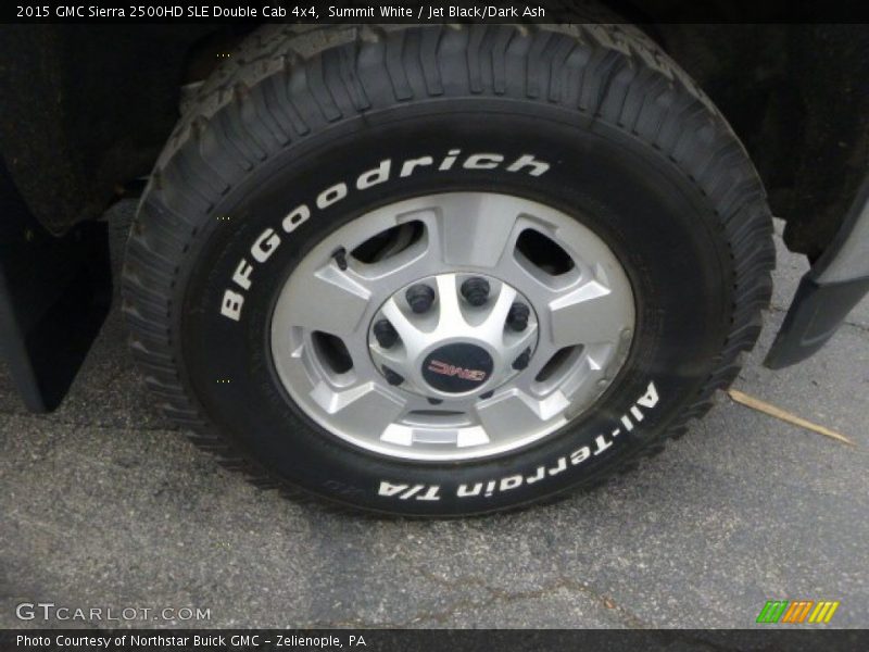 Summit White / Jet Black/Dark Ash 2015 GMC Sierra 2500HD SLE Double Cab 4x4