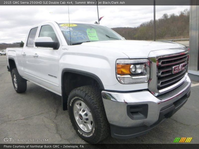 Summit White / Jet Black/Dark Ash 2015 GMC Sierra 2500HD SLE Double Cab 4x4