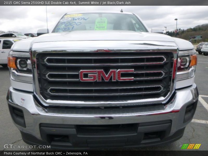 Summit White / Jet Black/Dark Ash 2015 GMC Sierra 2500HD SLE Double Cab 4x4