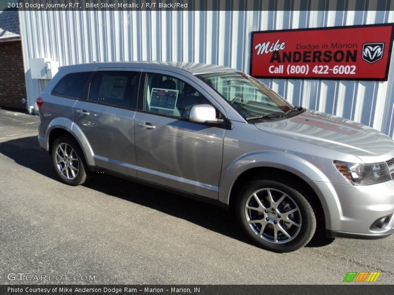 Billet Silver Metallic / R/T Black/Red 2015 Dodge Journey R/T