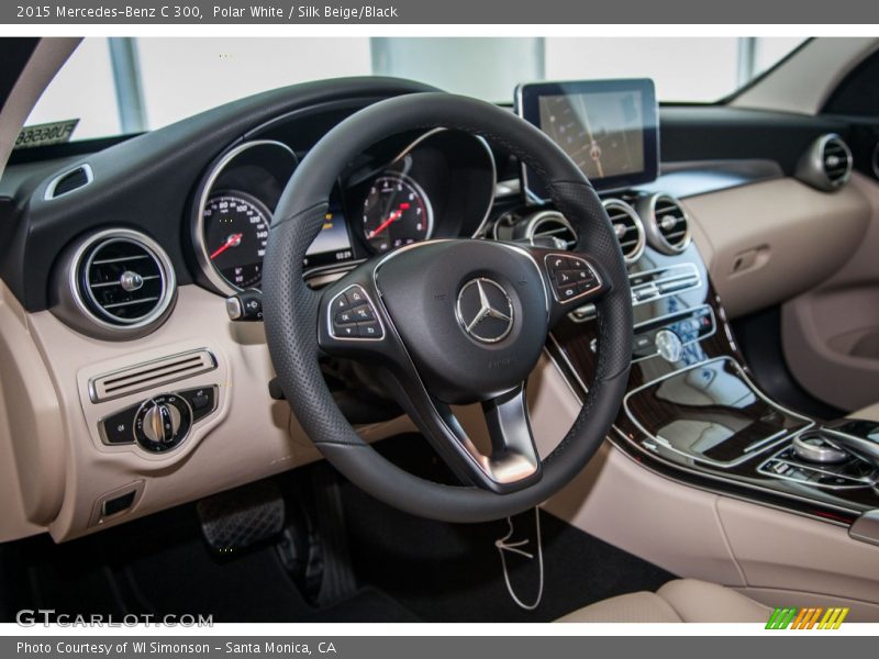 Polar White / Silk Beige/Black 2015 Mercedes-Benz C 300