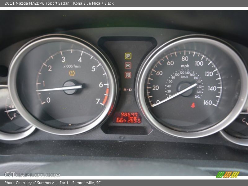Kona Blue Mica / Black 2011 Mazda MAZDA6 i Sport Sedan
