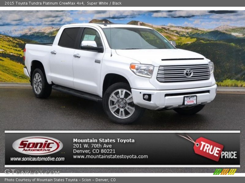 Super White / Black 2015 Toyota Tundra Platinum CrewMax 4x4