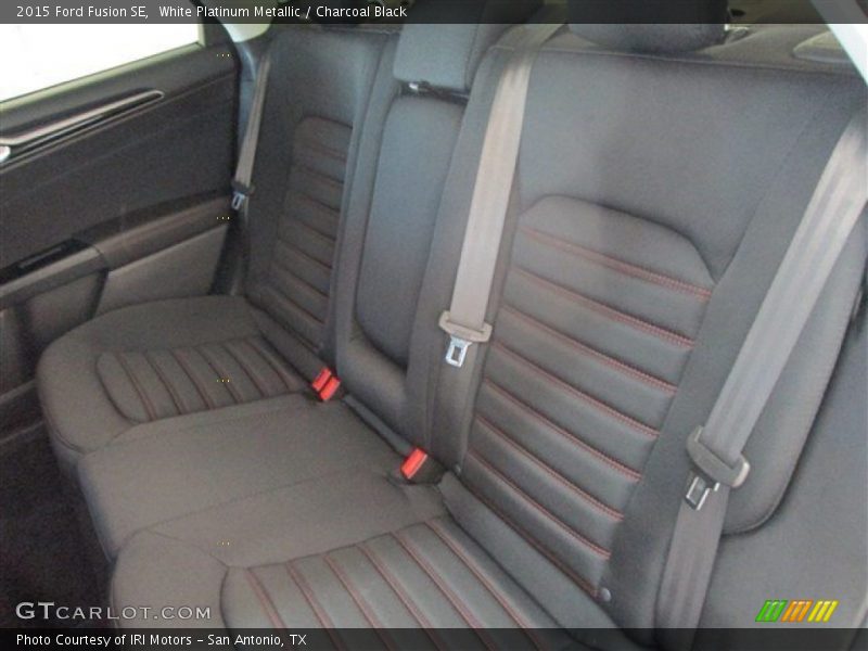 White Platinum Metallic / Charcoal Black 2015 Ford Fusion SE