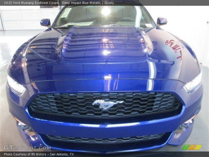 Deep Impact Blue Metallic / Ebony 2015 Ford Mustang EcoBoost Coupe