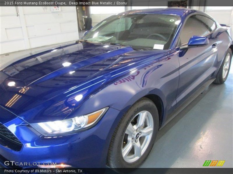 Deep Impact Blue Metallic / Ebony 2015 Ford Mustang EcoBoost Coupe