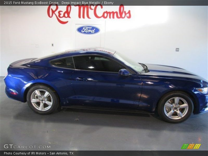 Deep Impact Blue Metallic / Ebony 2015 Ford Mustang EcoBoost Coupe
