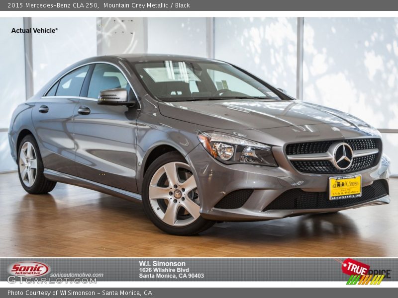 Mountain Grey Metallic / Black 2015 Mercedes-Benz CLA 250