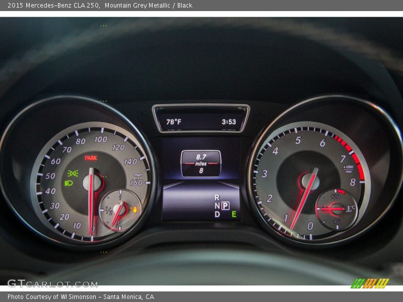 Mountain Grey Metallic / Black 2015 Mercedes-Benz CLA 250